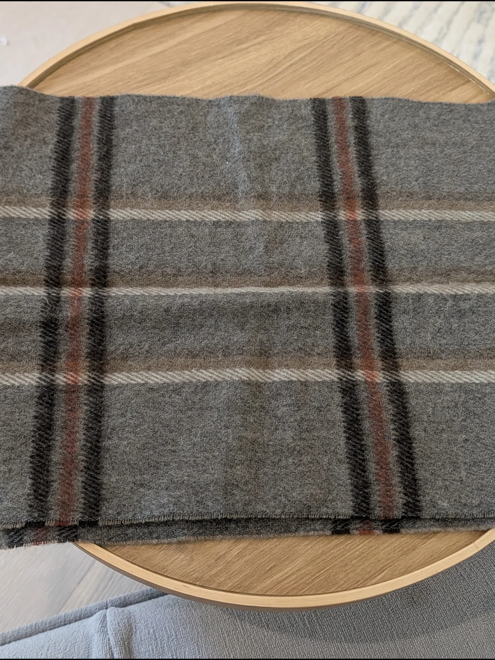 Gray Plaid Scarf - Men's Classic Fall Winter Accessory